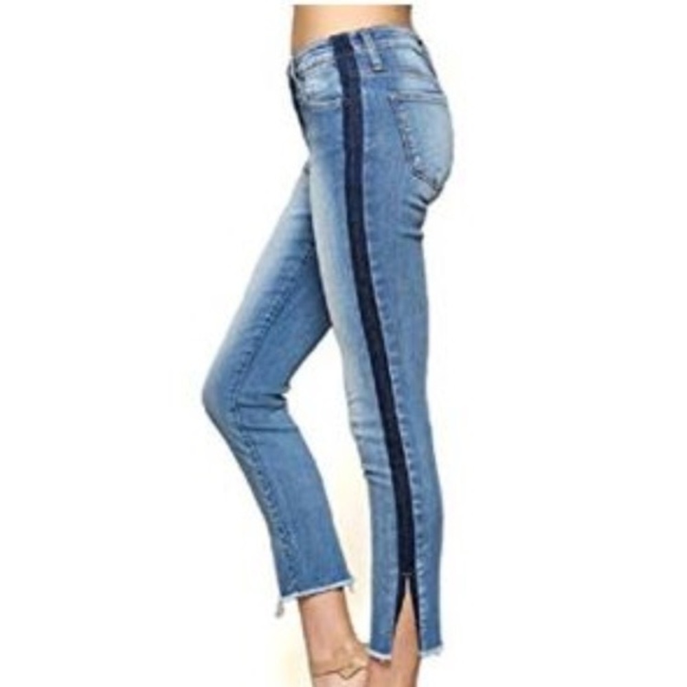 Flying Monkey Flared Side Stripe Medium Wash Flar… - image 5